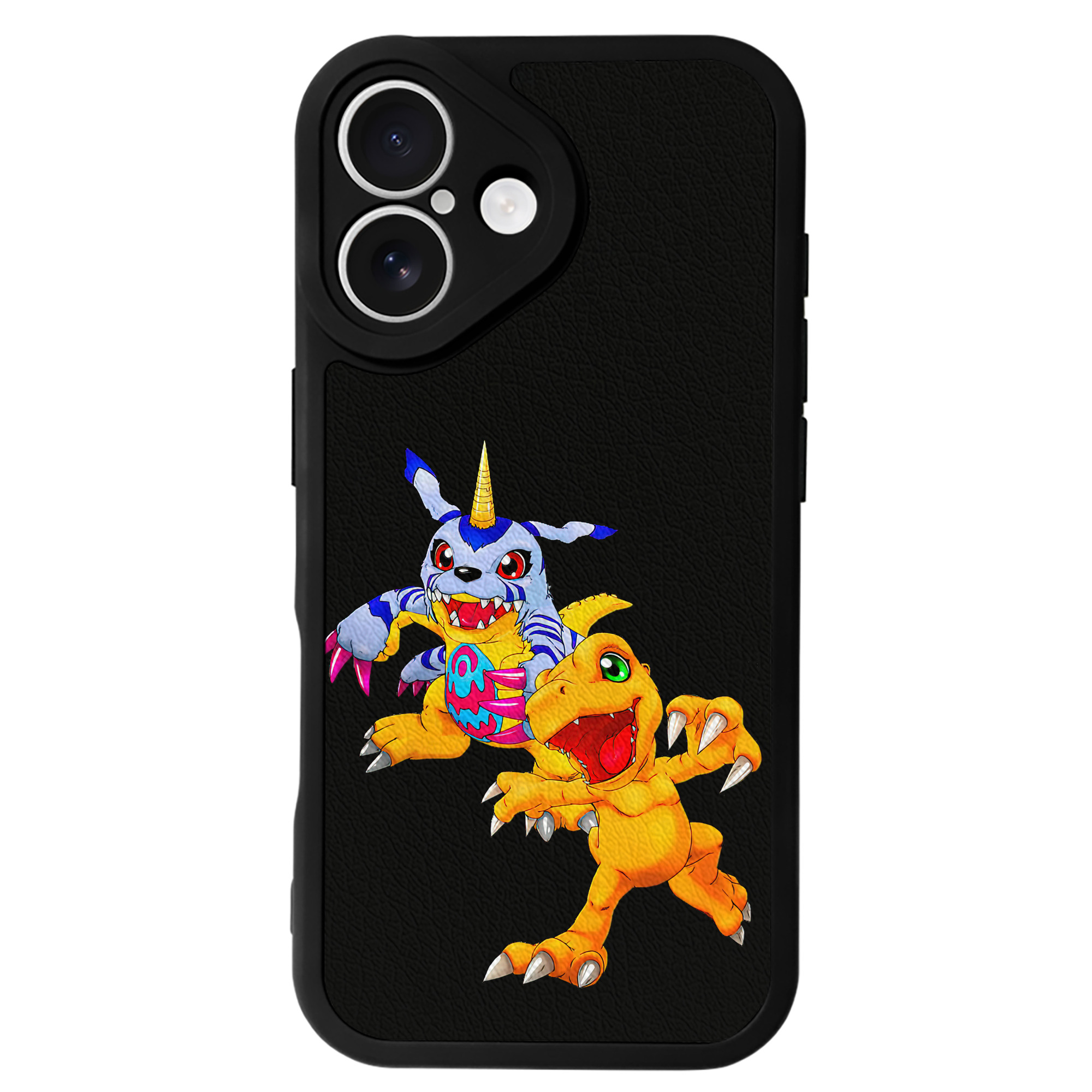 （画像用） Digimon デジタルモンスター/デジモン 【iPhone 16シリーズ対応】シリコンスマホケース（レザー調） 材質：シリコン